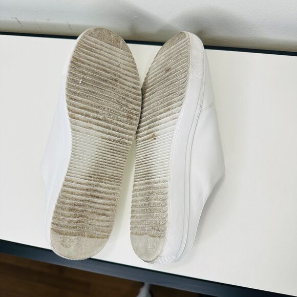 Susina White Leatherette Brynlee Closed Toe Slide-In Casual Mule Sneakers 9 - Picture 12 of 14
